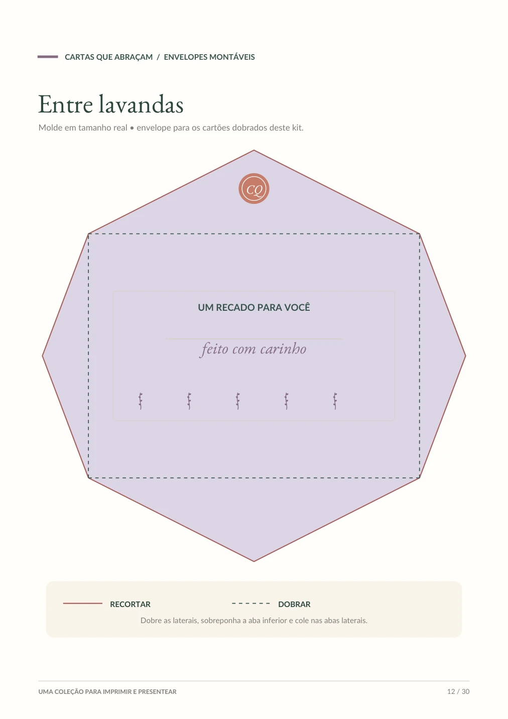Envelope montável Entre Lavandas
